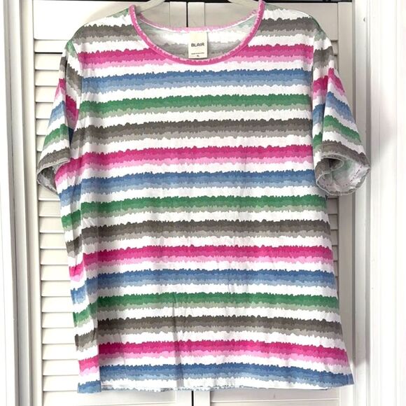Blair Pink and Blue Short Sleeve Tee - Picture 1 of 6